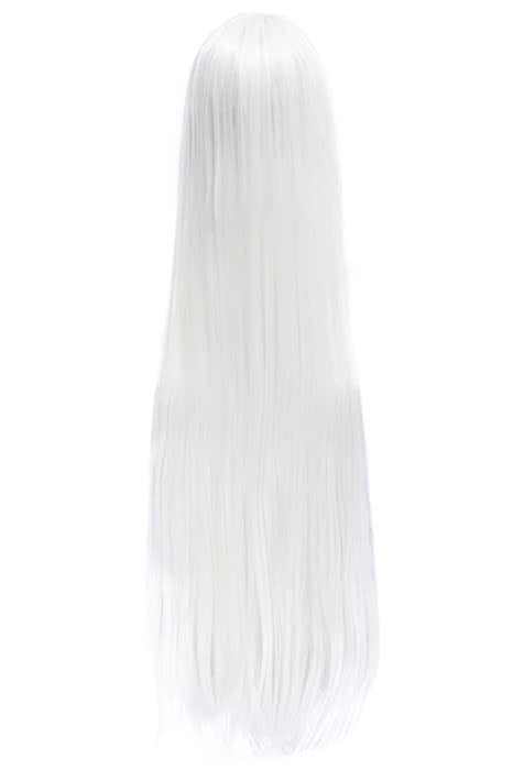 【Last Batch】L - email Wig 100cm Long White Anime Inuyasha Straight Cosplay Wig - lemailwigs