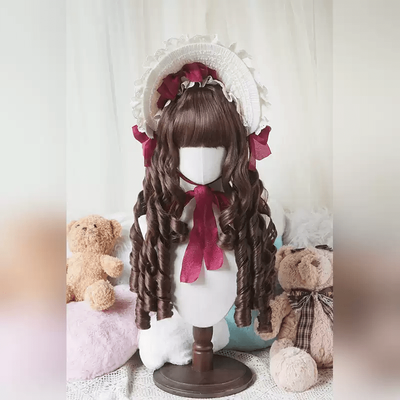 Lemailwig 4 Colors Long Roman Curl Vintage Lolita Wigs - lemailwigs