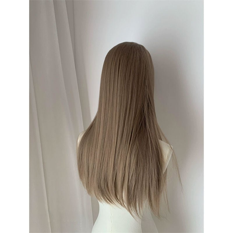 Lemailwig Brown Long Straight Front Lace Wig - lemailwigs