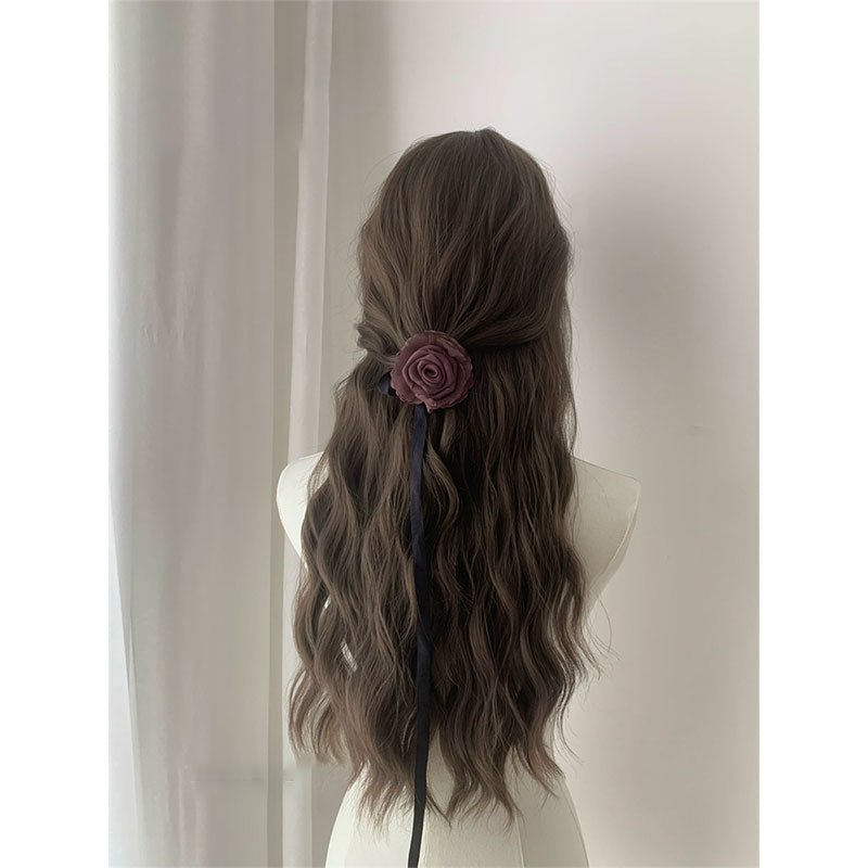 Lemailwig Deep Brown Long Curly Front Lace Wig - lemailwigs