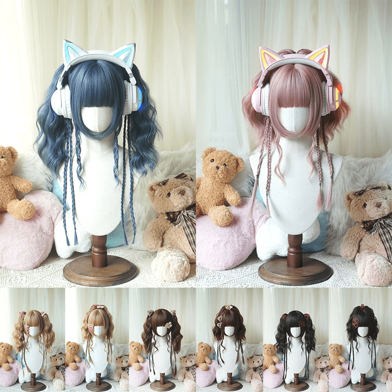 Lemailwig Double Braids Lolita Wig Goth Candy Tones - lemailwigs