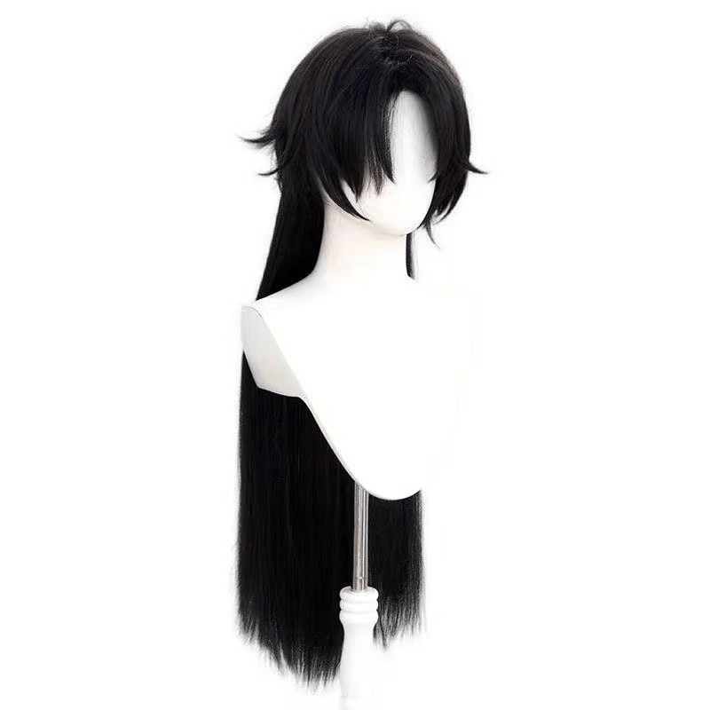 Lemailwig Genshin Impact Capitano Black Cosplay Wig - lemailwigs