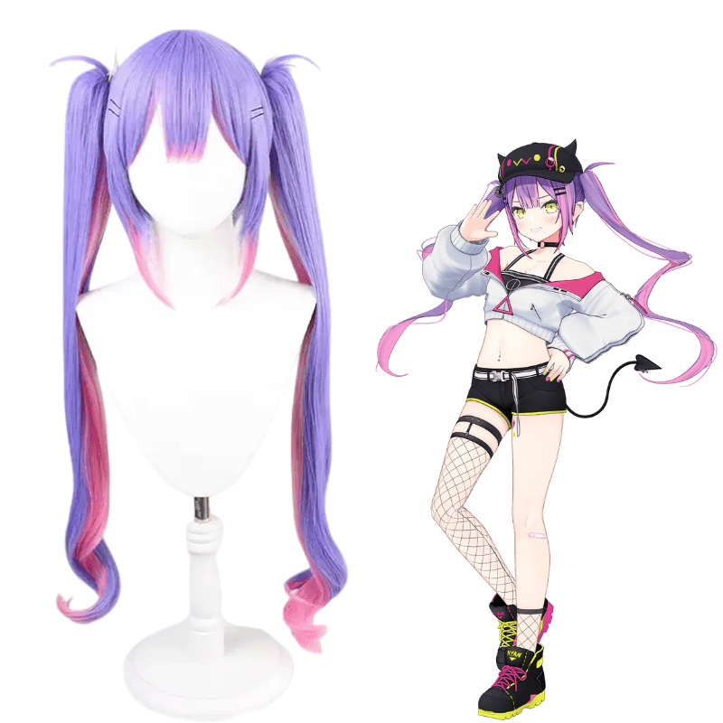 Lemailwig Hololive Vtuber Tokoyami Towa Cosplay Wigs - lemailwigs