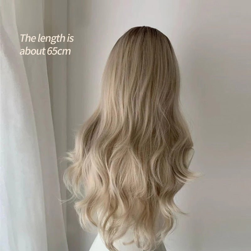 Lemailwig Light Brown Gradient Curly Lace Front 65cm Long Wig - lemailwigs