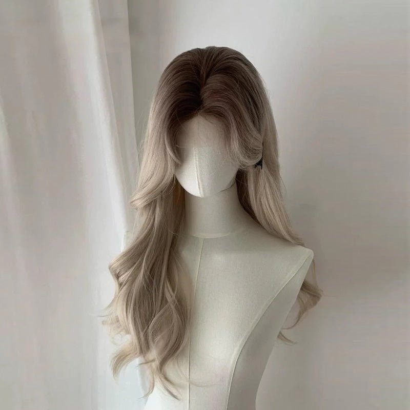 Lemailwig Light Brown Gradient Curly Lace Front 65cm Long Wig - lemailwigs