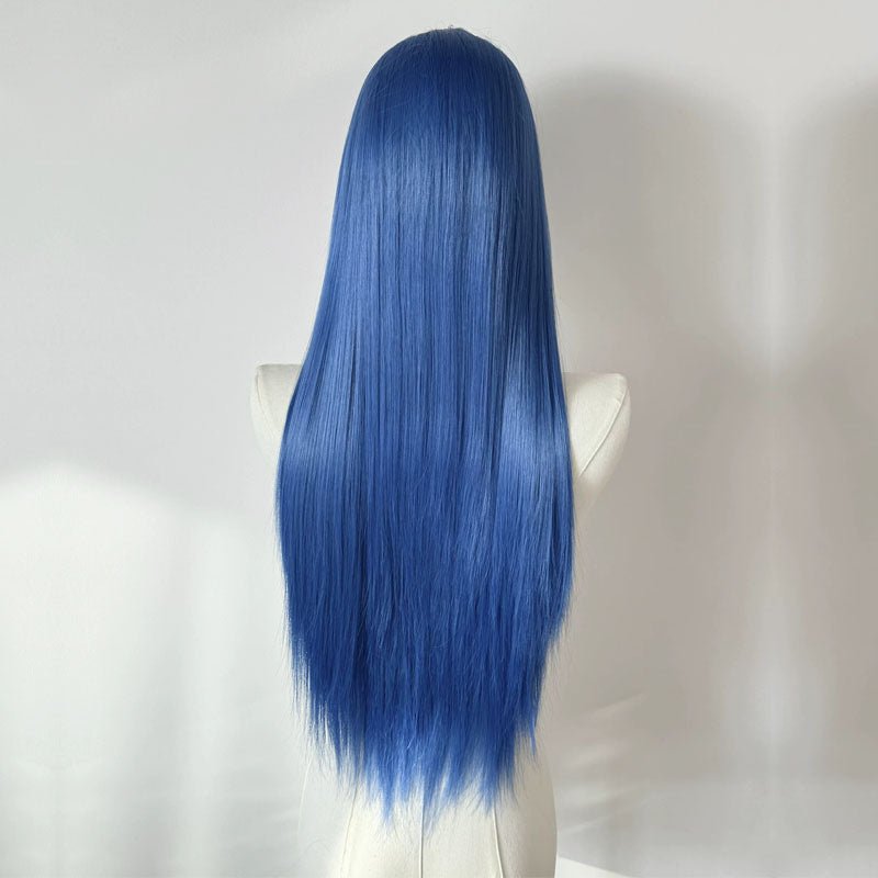 Lemailwig LOL Jinx 100cm Long Blue Color Straight Lace Wig - lemailwigs