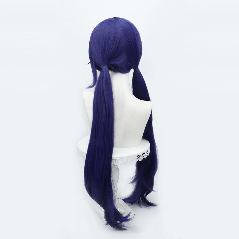 Lemailwig MiSide Mita Cosplay Costume And Deep Blue Long Wig - lemailwigs