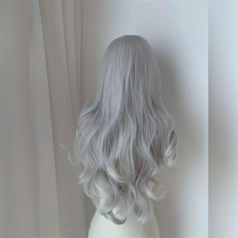 Lemailwig Silver Curly Front Lace 65cm Wig - lemailwigs