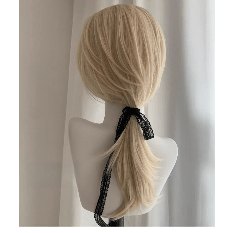 Lemailwig White Gold 55cm Long Front Lace Wig - lemailwigs