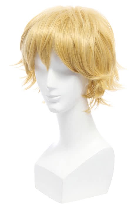 LOL Ezreal Short Yellow Synthetic Male Cosplay Wigs - lemailwigs