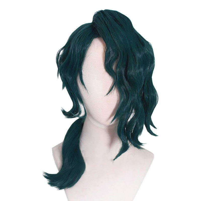 LOL Hwei Short Curly Dark Green Cosplay Wig - lemailwigs