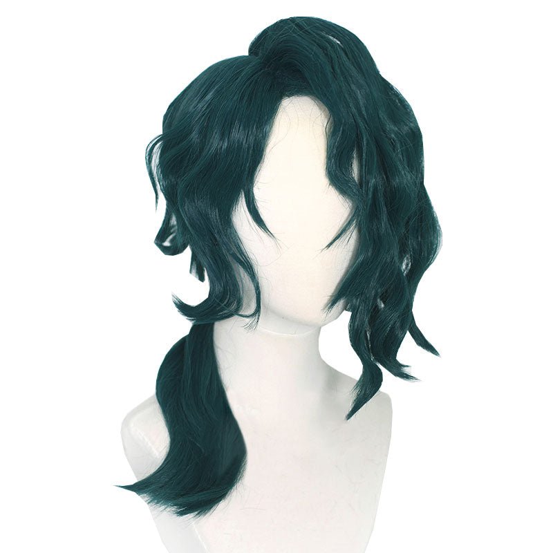 LOL Hwei Short Curly Dark Green Cosplay Wig - lemailwigs