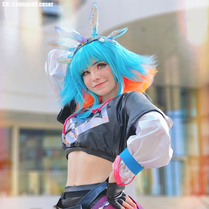 LOL KDA Neeko Cosplay Wig - lemailwigs