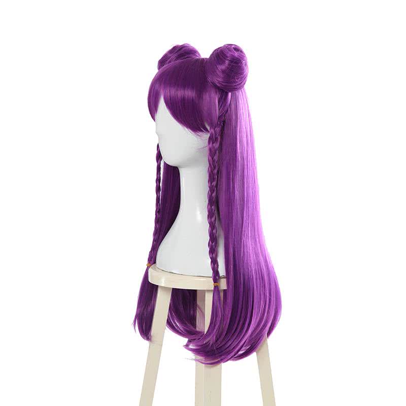 LOL KDA Skin Kaisa Long Straight Purple Cosplay Wigs - lemailwigs
