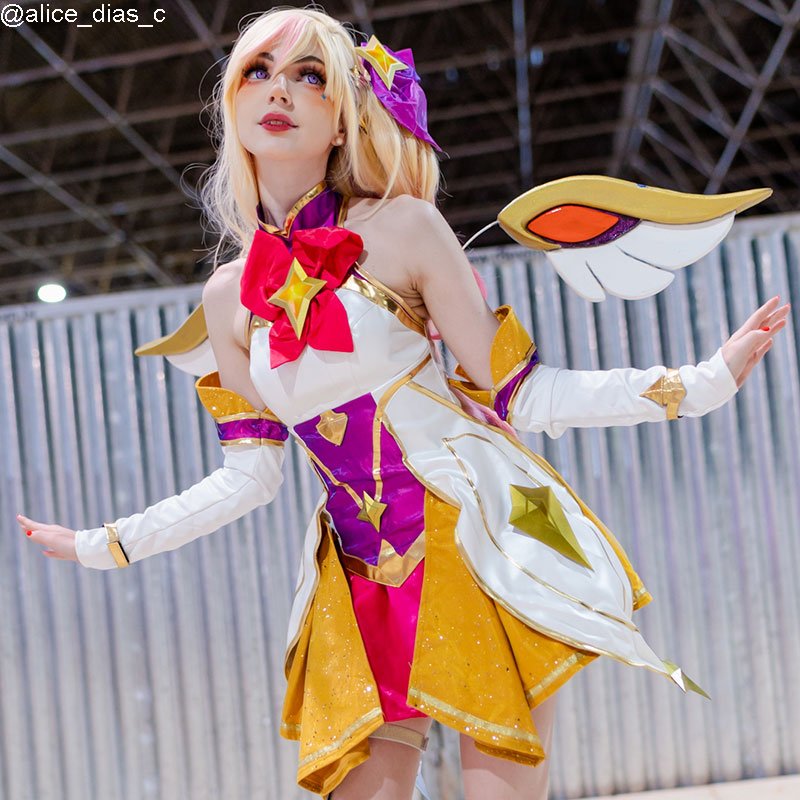 LOL Star Guardian Seraphine Gradient Cosplay Wigs - lemailwigs