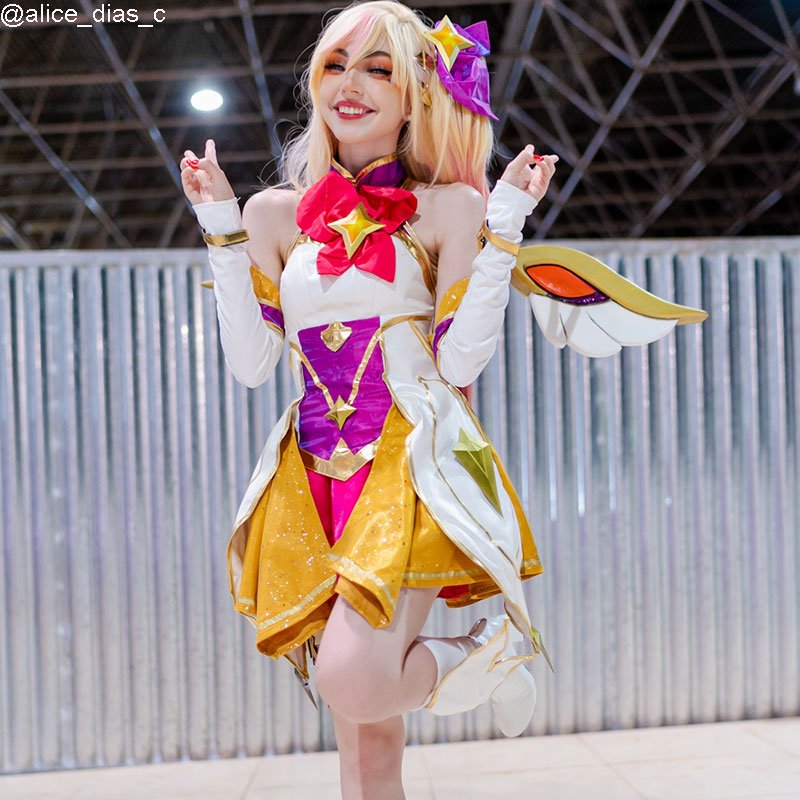 LOL Star Guardian Seraphine Gradient Cosplay Wigs - lemailwigs