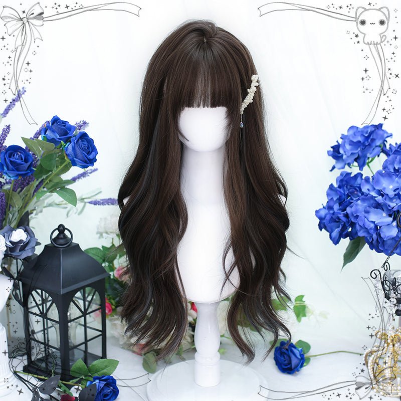 Lolita Black Brown JK Harajuku Daily Basic Cosplay Wigs - lemailwigs