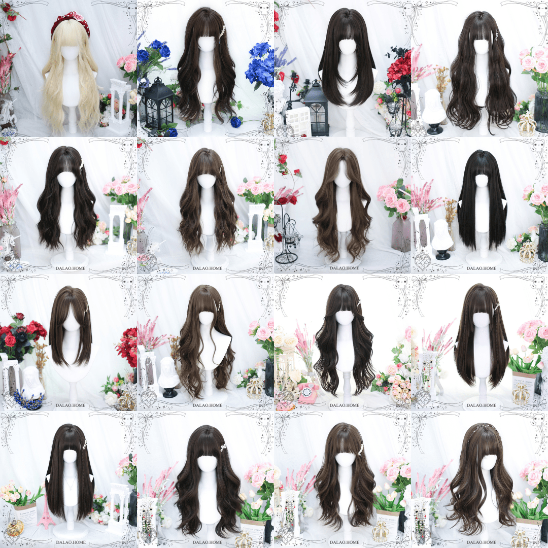 Lolita Black Brown JK Harajuku Daily Basic Cosplay Wigs - lemailwigs