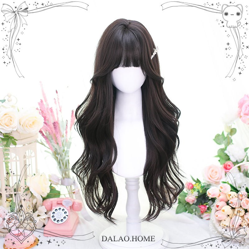 Lolita Black Brown JK Harajuku Daily Basic Cosplay Wigs - lemailwigs