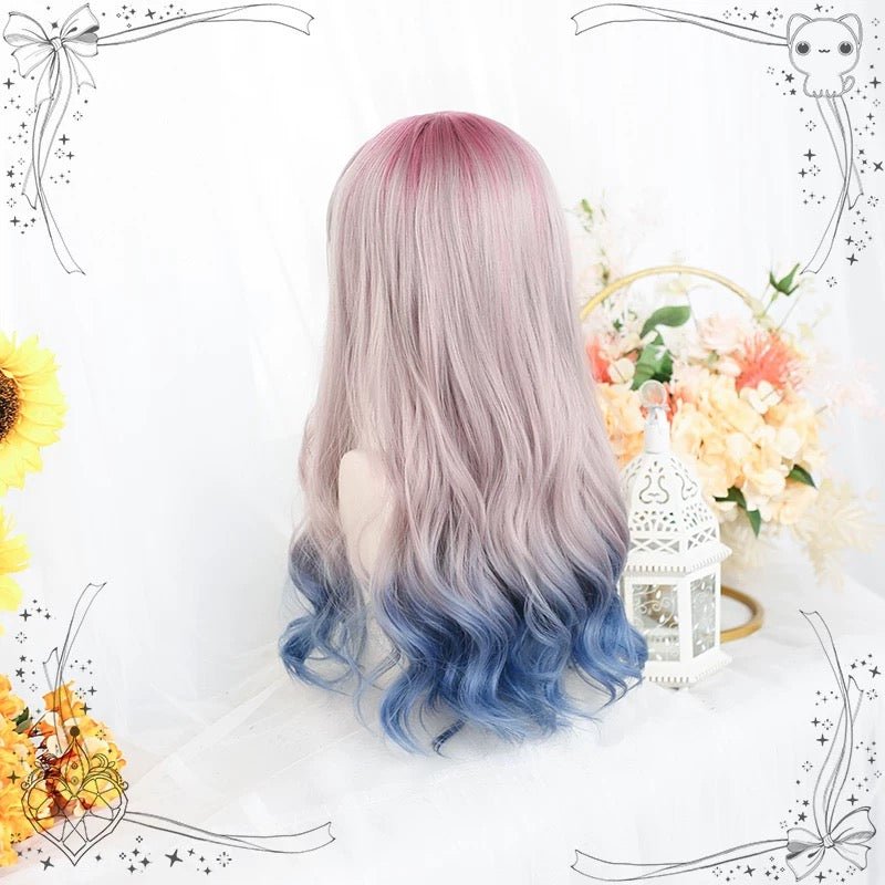 Lolita Long Curly Mixed Color 65cm Cosplay Wigs - lemailwigs