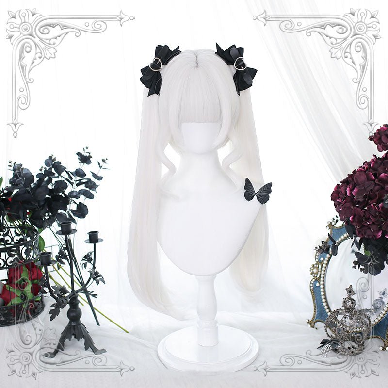 Lolita White Double Tail Cosplay Wigs - lemailwigs
