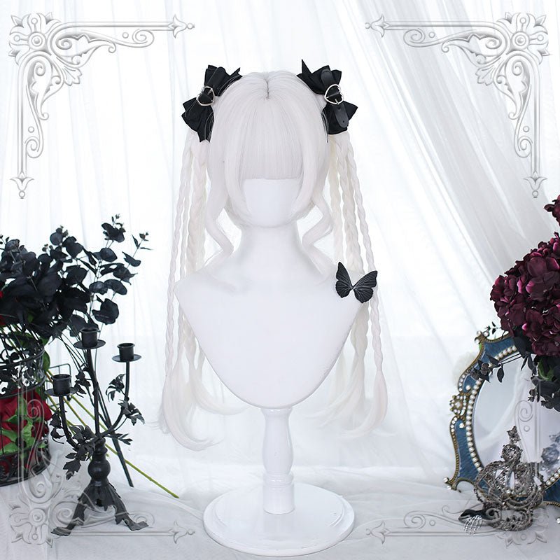 Lolita White Double Tail Cosplay Wigs - lemailwigs