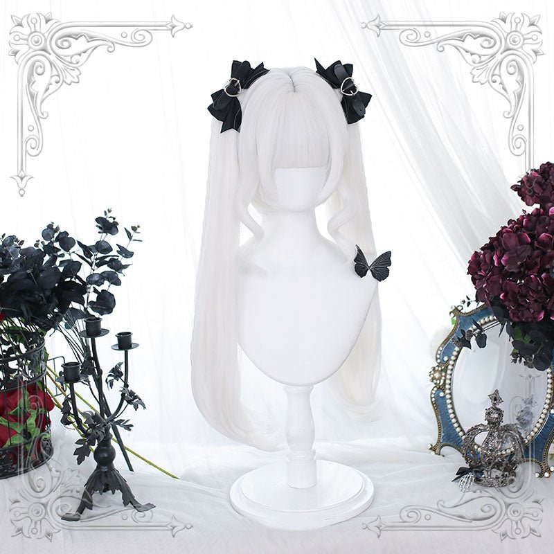 Lolita White Double Tail Cosplay Wigs - lemailwigs