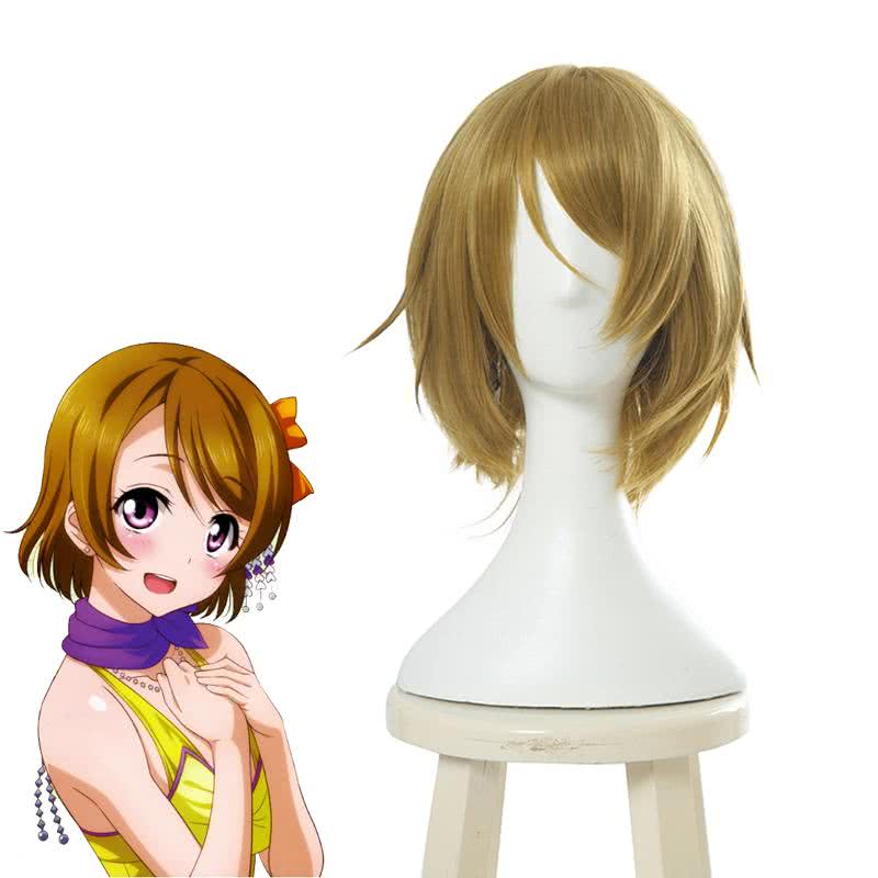 LOVE LIVE Hanayo Koizumi 30cm Short Gold Straight Cosplay Wig - lemailwigs