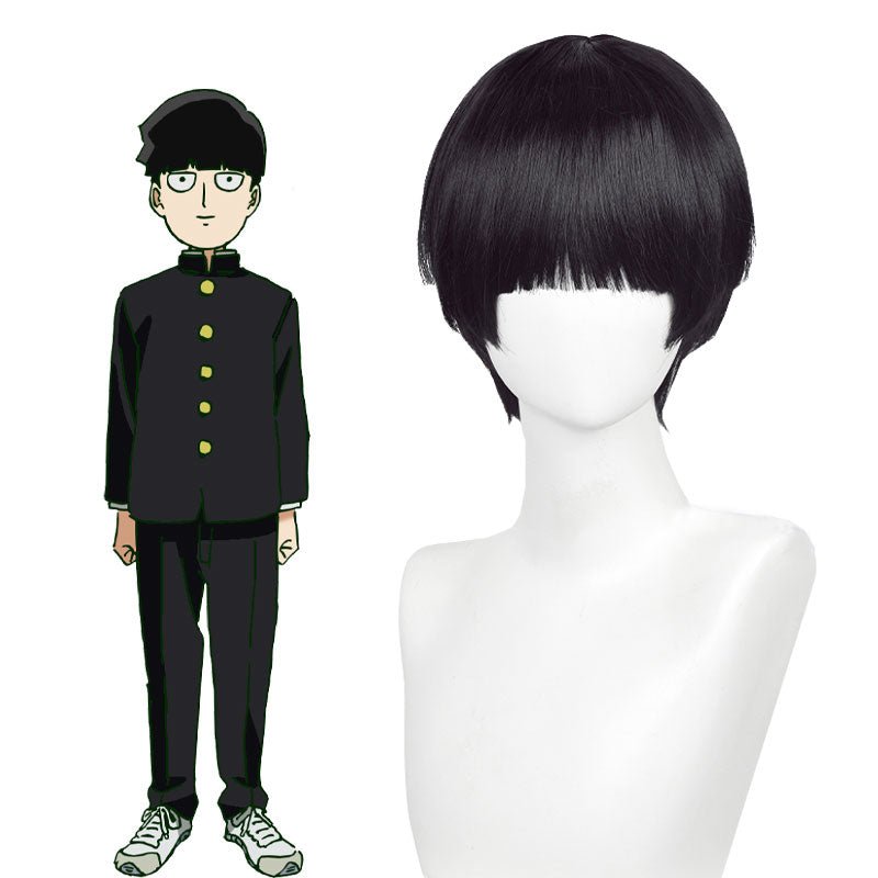 Mob Psycho 100 Shigeo Kageyama Short Black Cosplay Wig - lemailwigs