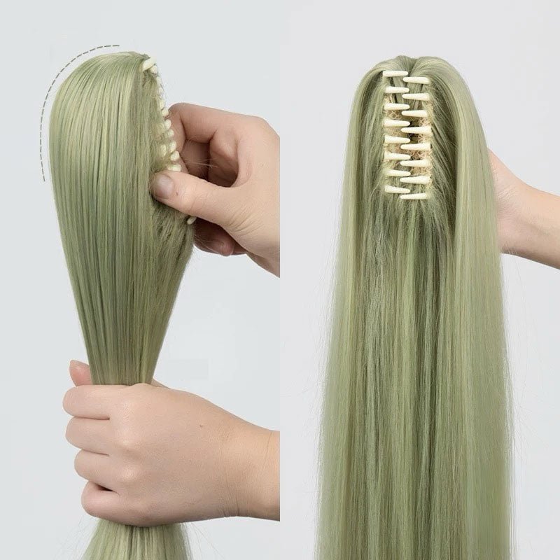 【More Volume】24 Colors 90cm Ponytail Clips Basic Cosplay Wigs - lemailwigs
