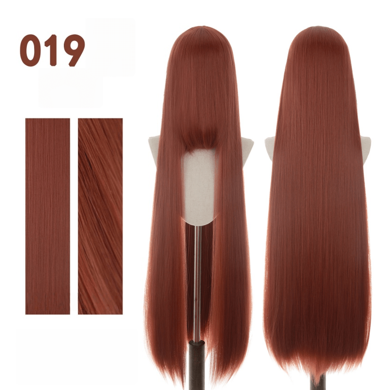 【More Volume】24 Colors Black Brown White Grey 100cm 32cm Basic Cosplay Wigs - lemailwigs