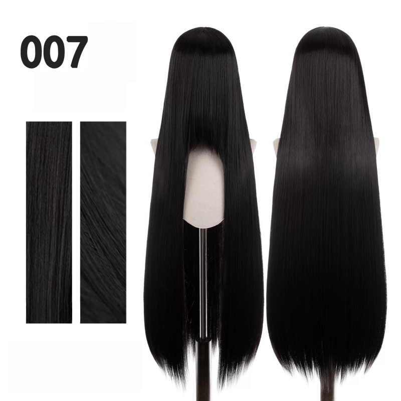 【More Volume】24 Colors Black Brown White Grey 100cm 32cm Basic Cosplay Wigs - lemailwigs