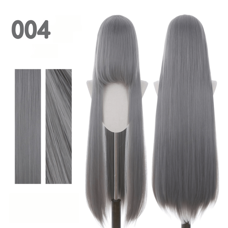 【More Volume】24 Colors Black Brown White Grey 100cm 32cm Basic Cosplay Wigs - lemailwigs