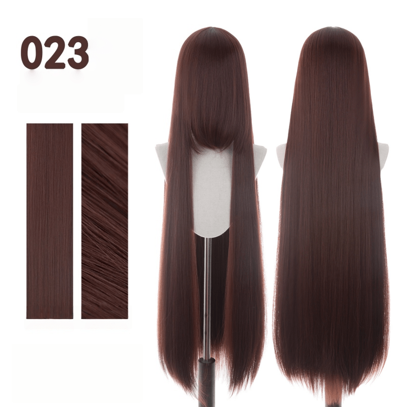 【More Volume】24 Colors Black Brown White Grey 100cm 32cm Basic Cosplay Wigs - lemailwigs