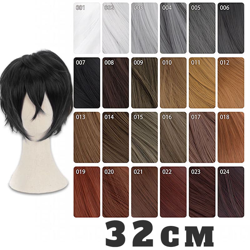 【More Volume】24 Colors Black Brown White Grey 100cm 32cm Basic Cosplay Wigs - lemailwigs