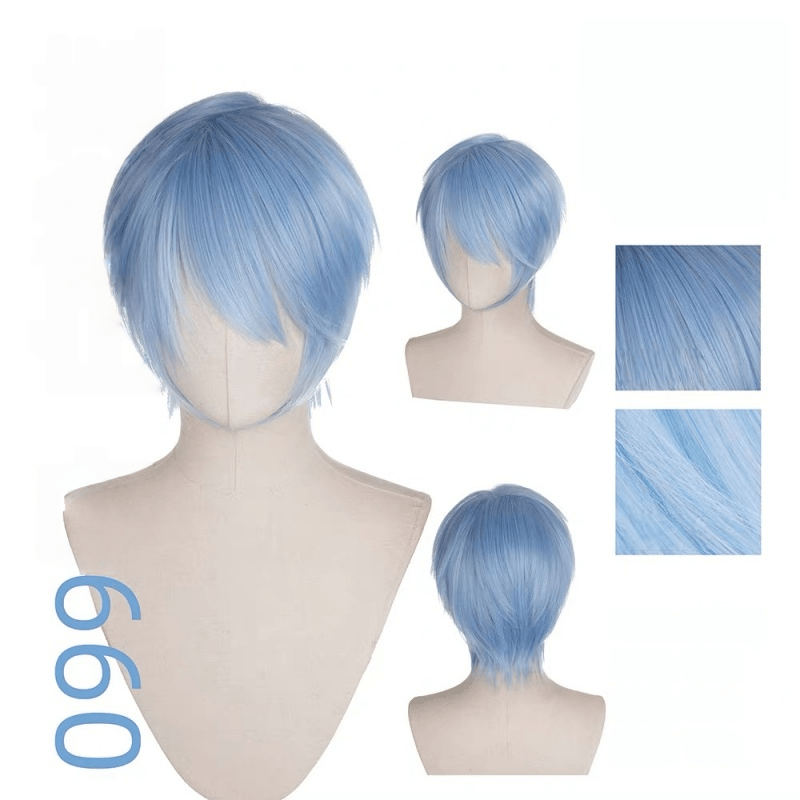 【More Volume】24 Colors Blue 100cm 32cm Basic Cosplay Wigs - lemailwigs