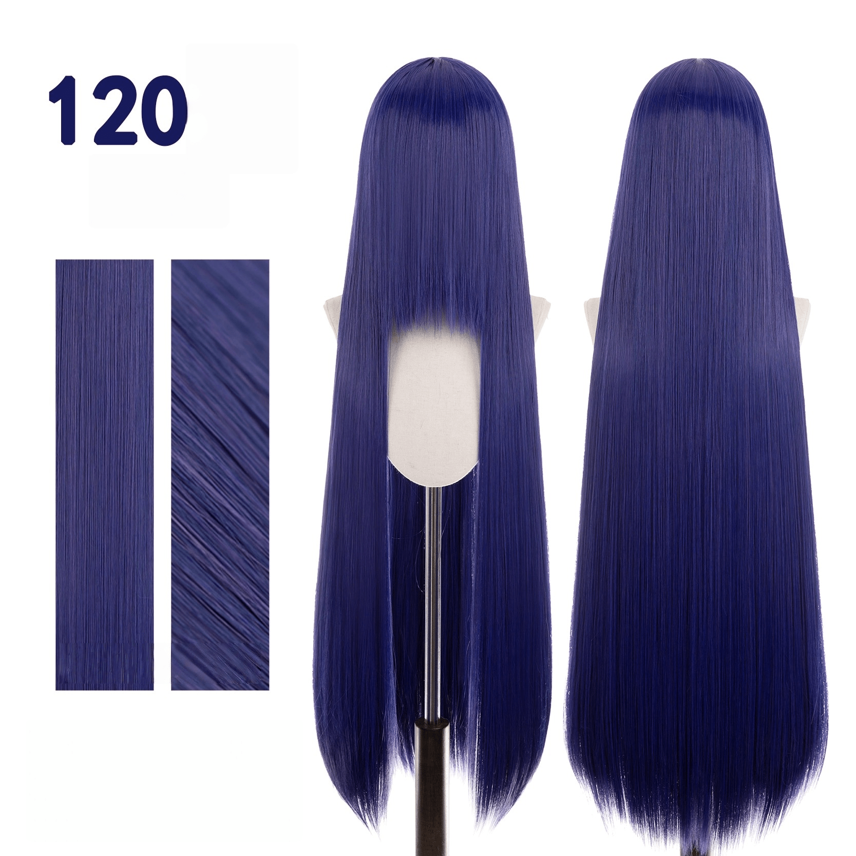 【More Volume】24 Colors Blue 100cm 32cm Basic Cosplay Wigs - lemailwigs