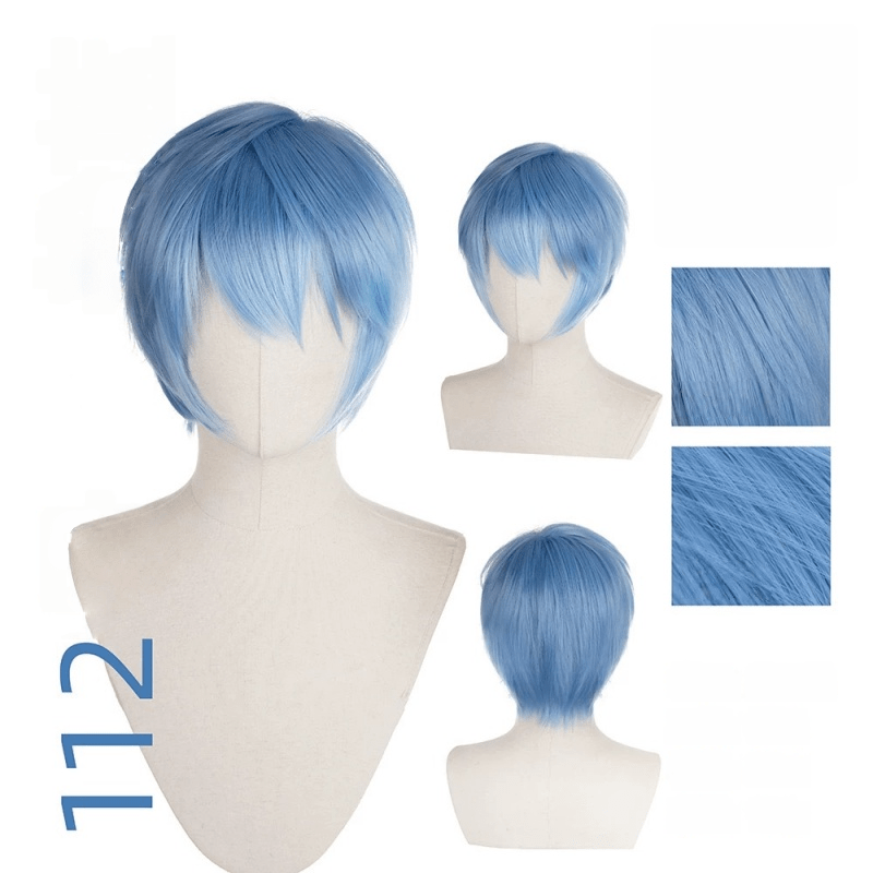 【More Volume】24 Colors Blue 100cm 32cm Basic Cosplay Wigs - lemailwigs