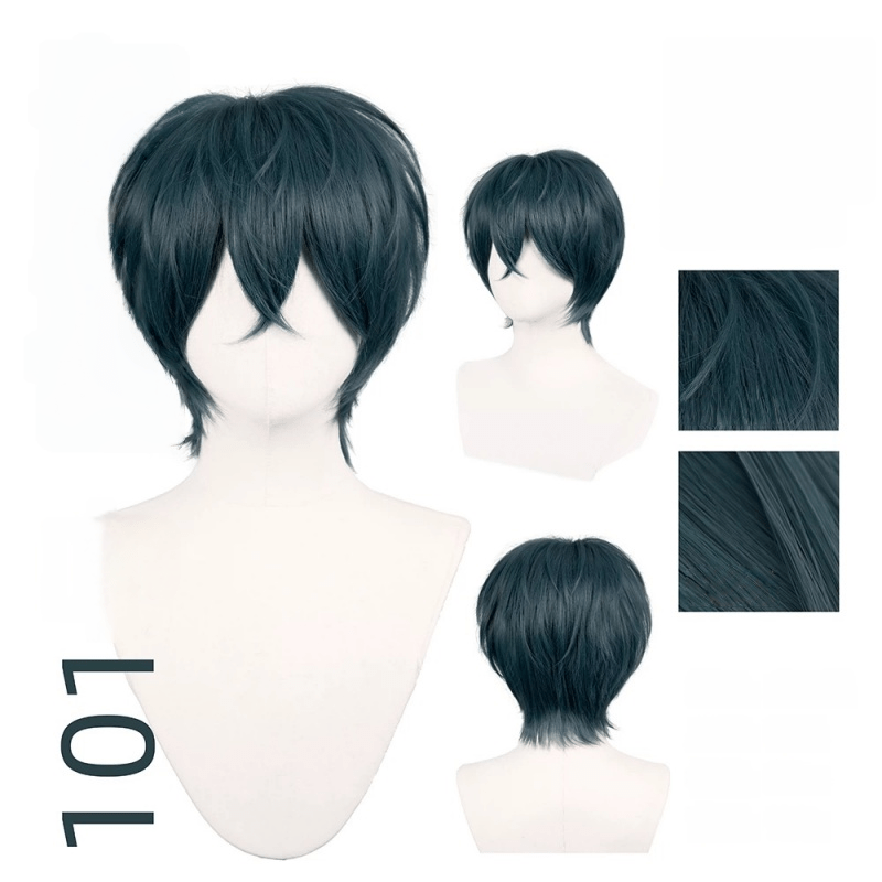 【More Volume】24 Colors Blue 100cm 32cm Basic Cosplay Wigs - lemailwigs