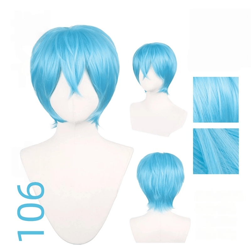 【More Volume】24 Colors Blue 100cm 32cm Basic Cosplay Wigs - lemailwigs