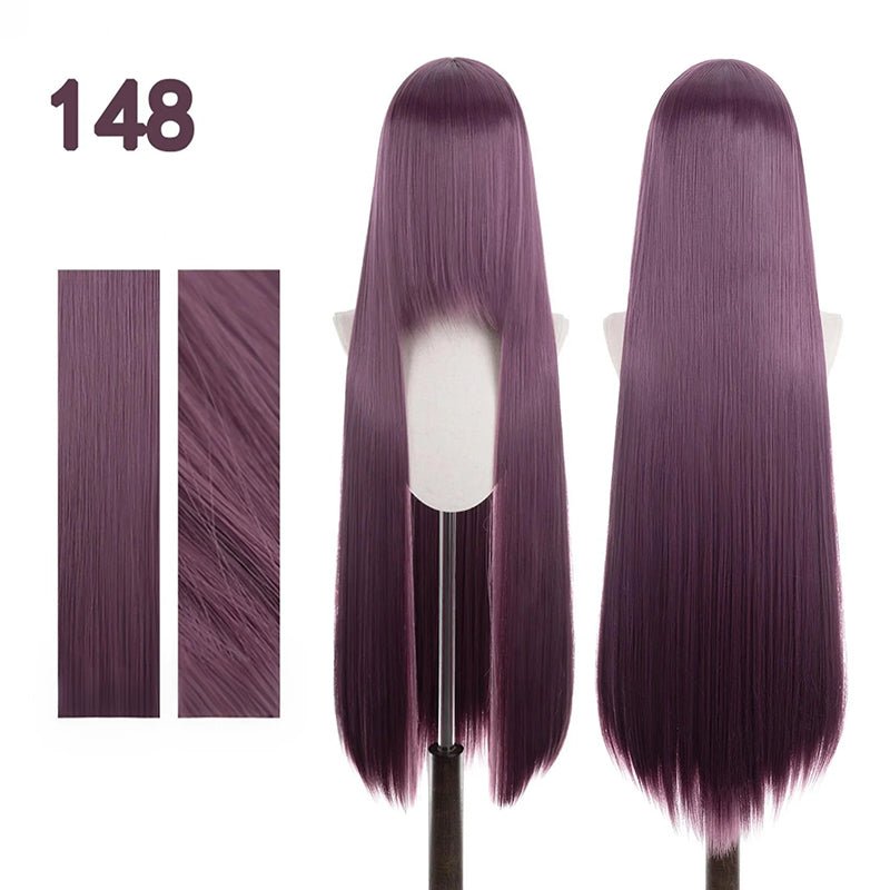 【More Volume】24 Colors Claret Rose Red 100cm 32cm Basic Cosplay Wigs & Wefts - lemailwigs