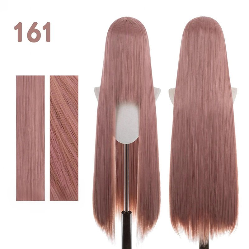 【More Volume】24 Colors Claret Rose Red 100cm 32cm Basic Cosplay Wigs & Wefts - lemailwigs