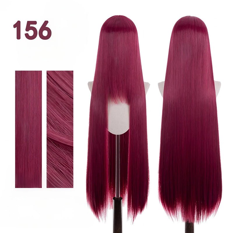 【More Volume】24 Colors Claret Rose Red 100cm 32cm Basic Cosplay Wigs & Wefts - lemailwigs