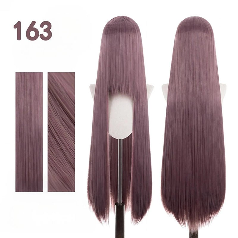 【More Volume】24 Colors Claret Rose Red 100cm 32cm Basic Cosplay Wigs & Wefts - lemailwigs