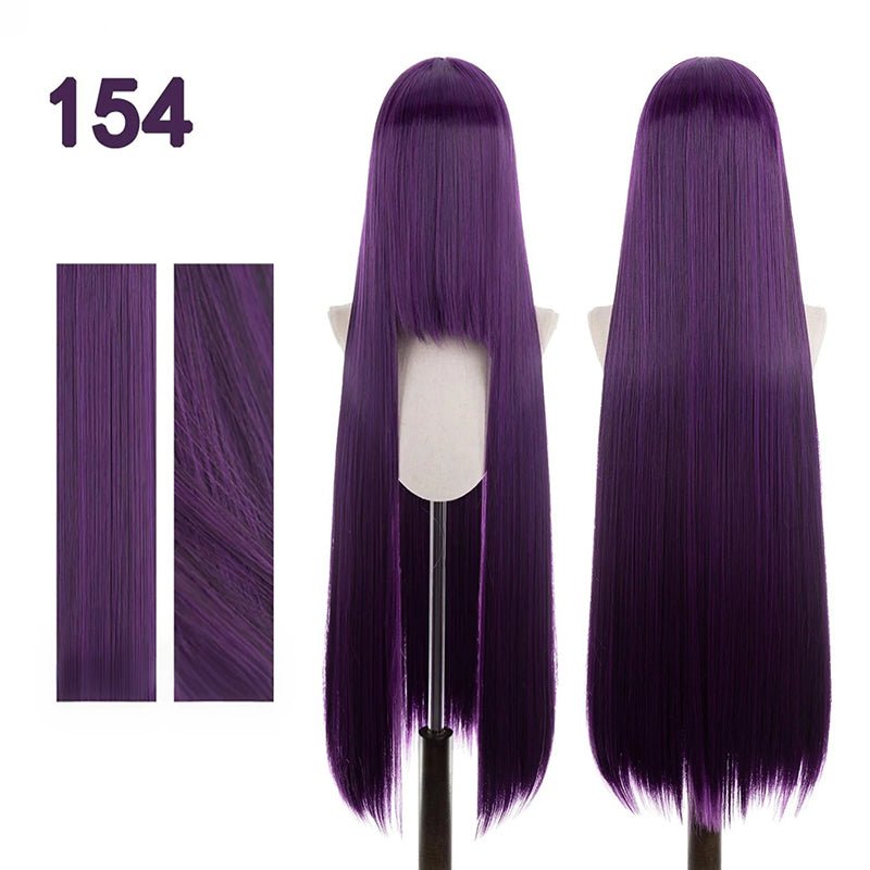 【More Volume】24 Colors Claret Rose Red 100cm 32cm Basic Cosplay Wigs & Wefts - lemailwigs