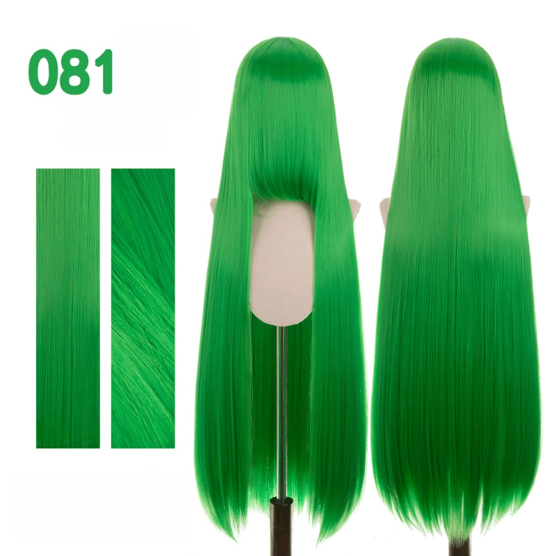 【More Volume】24 Colors Green 100cm 32cm Basic Cosplay Wigs - lemailwigs