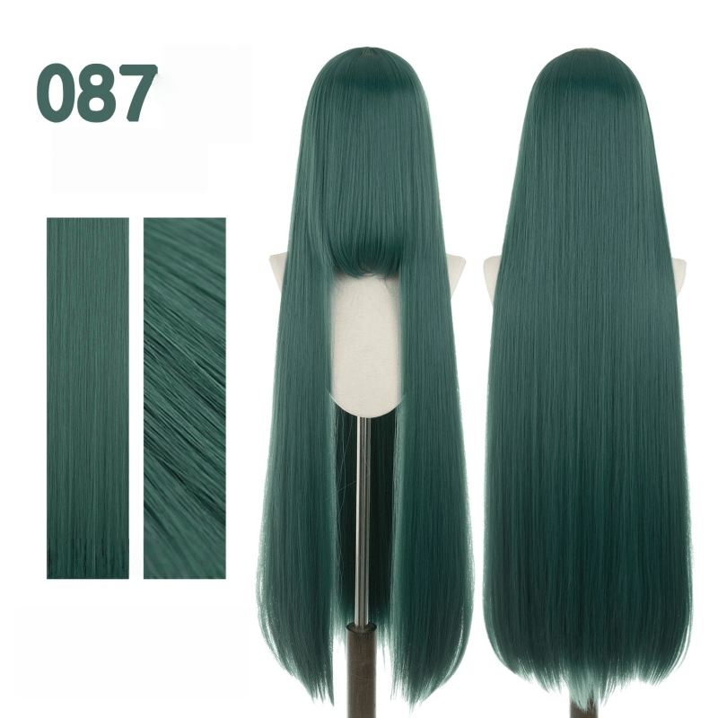 【More Volume】24 Colors Green 100cm 32cm Basic Cosplay Wigs - lemailwigs