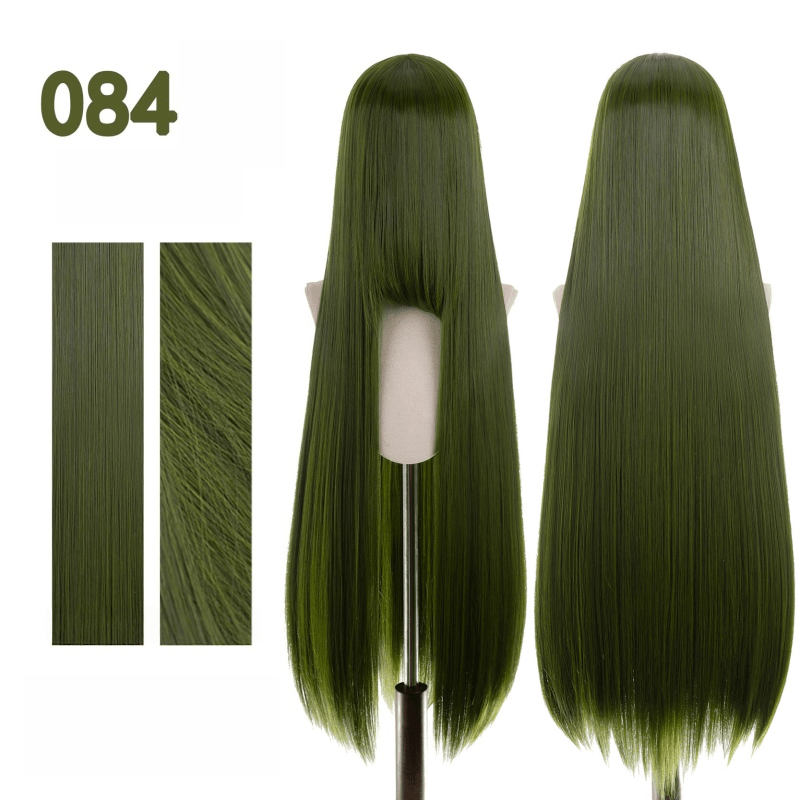 【More Volume】24 Colors Green 100cm 32cm Basic Cosplay Wigs - lemailwigs