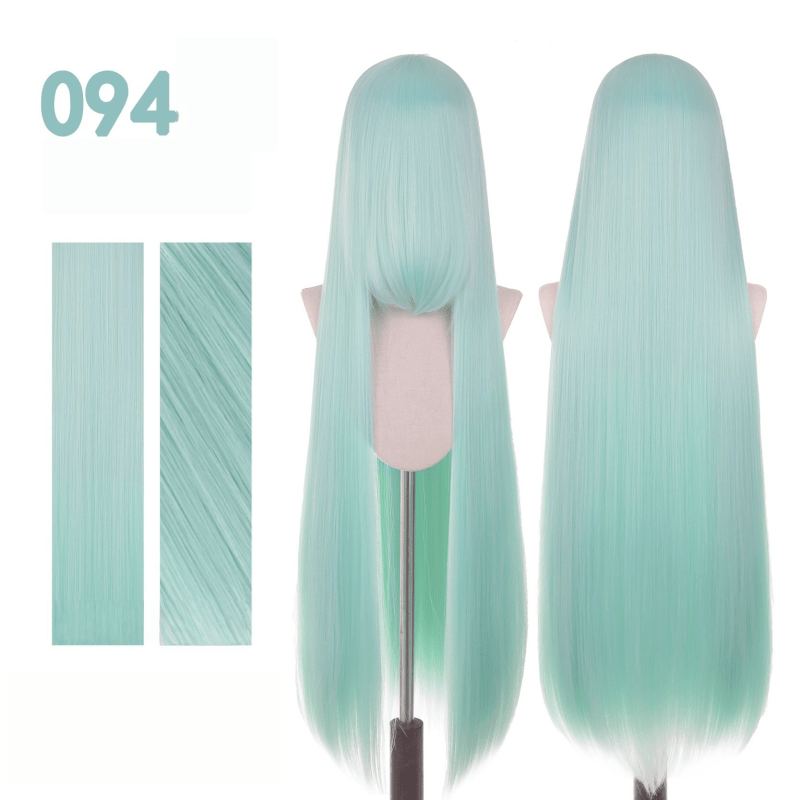 【More Volume】24 Colors Green 100cm 32cm Basic Cosplay Wigs - lemailwigs