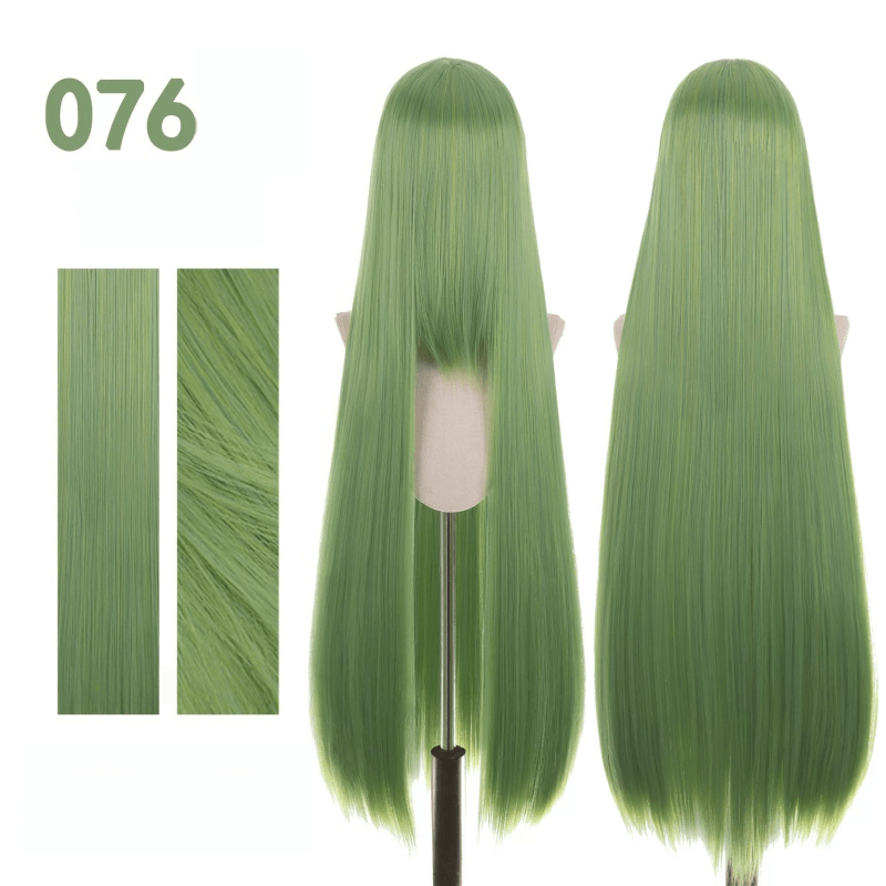 【More Volume】24 Colors Green 100cm 32cm Basic Cosplay Wigs - lemailwigs